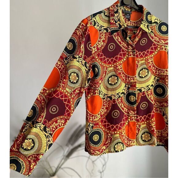 Color FX 100% Silk Blouse Medium - Picture 3 of 5